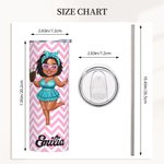 Gobelet skinny 20oz personnalisé avec nom et paille Cadeau d'anniversaire de vacances d'été pour elle