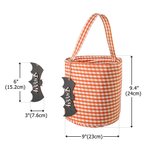 Sac à Bonbons Personnalisé avec Nom sur l'Étiquette de Chauve-Souris Cadeau Halloween pour Enfant