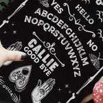 Personalizzato gotico Sun Moon Skeleton Ouija Board Button Book Sleeve Protector con nome Spooky Birthday Halloween Gift per gli amanti dei topi di biblioteca Ouija