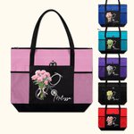 Personalizada Nacimiento Flor Estetoscopio Grande Bolsa de Tote con Nombre Graduación Médica Apreciación Regalo para Enfermera Médico Personal Médico