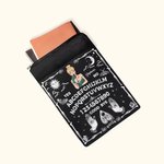 Personalized Gothic Witch Ouija Board Waterproof Zippered Book Sleeve with Pocket Halloween Birthday Gift for Teacher Bookworm Ouija Lovers