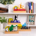 Personalized Acrylic Softball Player Silhouette Plaque with Number and Name Home Decor Christmas Birthday Gift for Sport Lovers