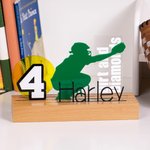Personalized Acrylic Softball Player Silhouette Plaque with Number and Name Home Decor Christmas Birthday Gift for Sport Lovers