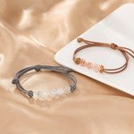 Personalized Minimalist Adjustable 1-8 Birth Flower Waxed Line Bracelet Charm Jewelry Birthday Christmas Gift for Women