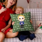 Personalisierte niedlichen Cartoon Charakter Name Throw Kissen Abdeckung Home Decor Geburtstag Weihnachten Geschenk für Mädchen Jungen