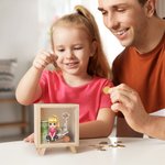 Personalizzati personaggi dei cartoni animati nascita fiore legno chiaro salvadanaio con nome Natale regalo di compleanno per ragazzi ragazze