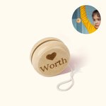 Personalised Retro Wooden Yoyo with Engraved Pattern and Name Educational Toy Children's Day Birthday Gift for Kid Yoyo Lover