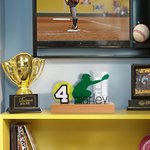 Personalized Acrylic Softball Player Silhouette Plaque with Number and Name Home Decor Christmas Birthday Gift for Sport Lovers