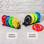 Personalised 3D Printed Non-slip Mixed Colour Bumper Plates Shape Coasters Set of 5 Funny Birthday Gift for Gym Weightlifting Fitness Enthusiasts