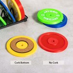 Personalised 3D Printed Non-slip Mixed Colour Bumper Plates Shape Coasters Set of 5 Funny Birthday Gift for Gym Weightlifting Fitness Enthusiasts