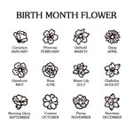 Personalized Minimalist Adjustable 1-8 Birth Flower Waxed Line Bracelet Charm Jewelry Birthday Christmas Gift for Women