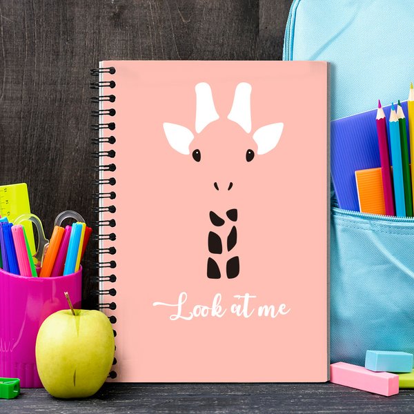 Cuaderno Personalizado Colorido Animal con Texto Doble Cara Patrón y Cola Cuaderno A5 Cumpleaños Vacaciones Regalo de Oficina para Estudiante Personal