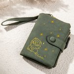 Portefeuille Tri-Plié Personnalisé avec Signe Astrologique et Nom Style Incarnation de Zodiaque et Étoiles Cadeau Anniversaire Noël pour Femme