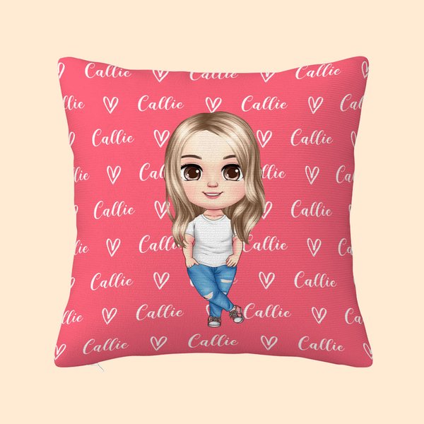 Personalisierte niedlichen Cartoon Charakter Name Throw Kissen Abdeckung Home Decor Geburtstag Weihnachten Geschenk für Mädchen Jungen