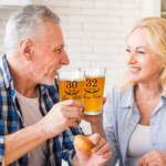 Gepersonaliseerd Modern Minimalistisch Pensioen Jaren 16oz Highball Bier Pint Glazen met Naam Pensioen Gift voor Mannen Likeurliefhebbers