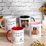 Personalised I Wish You Lived Next Door Ceramic Coffee Mug with Photo and Name Friendship Long Distance Gift for Friends Couple