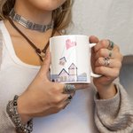 Gepersonaliseerde I Wish I Could Move You Next Door Keramische Koffiemok met Naam Vriendschap op Lange Afstand Kerstcadeau voor Vrienden