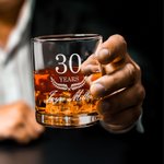 Personalizado Moderno Minimalista Jubilación Años 10oz Grabado Old Fashioned Whisky Rocks Glass con Nombre Regalo de jubilación para los hombres amant