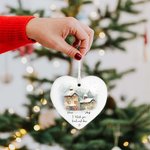 Personalisierte ich wünschte, Sie lebte nebenan Herz Keramik Weihnachtsschmuck mit Namen Thanksgiving Weihnachtsdekoration Geschenk für beste Freunde