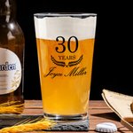 Gepersonaliseerd Modern Minimalistisch Pensioen Jaren 16oz Highball Bier Pint Glazen met Naam Pensioen Gift voor Mannen Likeurliefhebbers