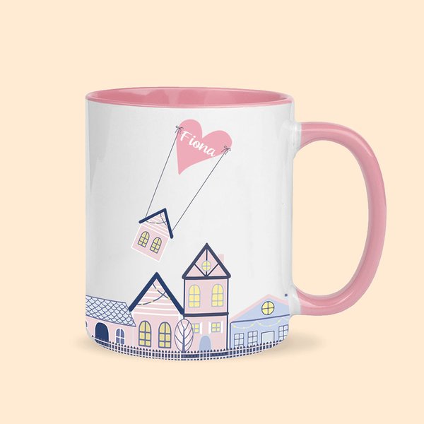Tazza da caffè in ceramica personalizzata I Wish I Could Move You Next Door con nome Regalo di Natale per amici a distanza