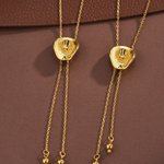 Personalised 3D Western Cowgirl Hat Adjustable Gold Plated Necklace with Engraved Initial Birthday Anniversary Gift for Women