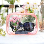 Personalized Birth Flower Stethoscope Name Clear Makeup Bag Commemorate Christmas Gift for Nurse Doctor Medical Staff