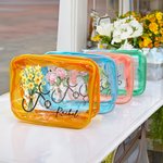 Gepersonaliseerde Geboorte Bloem Stethoscoop Naam Duidelijke Make-up tas Herdenken Kerstcadeau voor verpleegkundige Arts Medisch Personeel