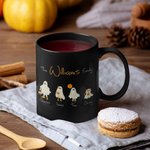 Personalized Dog Cat Balloon Pattern Halloween Portrait Mug with Name Gift for Friend Family