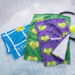 Personalized Heart Tennis Racket Soft Absorbant Towel with Name Portable Birthday Sport Accessories Gift for Tennis Player