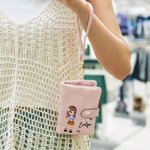 Portefeuille Tri-pli en Cuir PU Personnalisé avec Nom et Dessin Animé de Fille Y2K Bracelet Porte-carte Cadeau Noël Anniversaire pour les Femmes