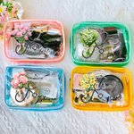Personalized Birth Flower Stethoscope Name Clear Makeup Bag Commemorate Christmas Gift for Nurse Doctor Medical Staff