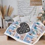 Coperta personalizzata We Love You To The Moon & Back con collage di foto Regalo di Natale e compleanno per la famiglia