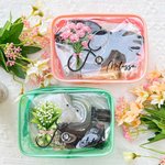 Personalized Birth Flower Stethoscope Name Clear Makeup Bag Commemorate Christmas Gift for Nurse Doctor Medical Staff
