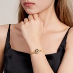 Personalisierte gravierte Liebe Herz Runde Anhänger Foto Projektion Armband mit Text und Edelstein Jahrestag Geburtstag Geschenk für Frauen Mädchen