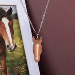 Personalised Horse Facial Marking 3D Birthmark Necklace with Engraved Text Horse Racing Day Equestrian Accessory Gift for Horse Lover
