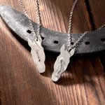 Personalised Horse Facial Marking 3D Birthmark Necklace with Engraved Text Horse Racing Day Equestrian Accessory Gift for Horse Lover