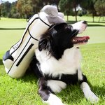 Personalized Detachable Funny Plush Golf Caddy Bag with Adjustable Dog Harness Waistcoat and Reflective Leash Gift for Golf Players Pet Owners