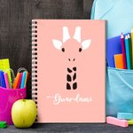Taccuino A5 Personalizzato con Animali Colorati e Testo a Doppia Faccia Regalo di Compleanno per Studenti e per l'Ufficio