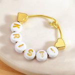 Personalized Metal Heart 1-9 Letter Beads Tumbler Charm for Stanley Tumbler Accessories Christmas Birthday Gift for Family Friend