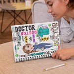 Taccuino personalizzato infermiere medico personaggio dei cartoni animati A5 con nome Laurea Regalo di apprezzamento per il personale degli studenti di medicina