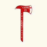 Personalised Multicolour Name Metal Sign Firefighter Axe with Text Christmas Ceremony Gift for Firefighter