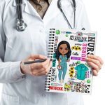 Taccuino personalizzato infermiere medico personaggio dei cartoni animati A5 con nome Laurea Regalo di apprezzamento per il personale degli studenti di medicina