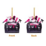 Personalized 3D Scissor Hairdryer Hair Kit Design Acrylic Ornament with Name Birthday Christmas Appreciation Gift for Hairstylist