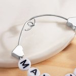 Personalized Metal Heart 1-9 Letter Beads Tumbler Charm for Stanley Tumbler Accessories Christmas Birthday Gift for Family Friend