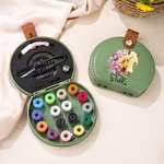 Personalised Birth Flower Horse Birthmark Portable DIY Sewing Tools Kit Storage Box with Name Birthday Gift for Sewing Handcraft Lovers