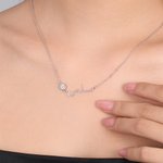 Gepersonaliseerde sierlijke boze oog Arabische naam hanger ketting islamitische bescherming sieraden verjaardag Eid Gift voor vrouwen