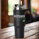 Gepersonaliseerde Official Retired 40oz Geïsoleerde Tumbler met Naam Jaar en Rietje Dagelijks Gebruik Leuk Afscheidscadeau voor Coworker Gepensioneerd