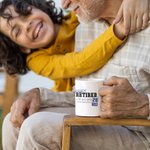 Gepensioneerde 11oz Keramische koffiemok met naam en jaar Fun pensionering afscheidscadeau voor collega gepensioneerde