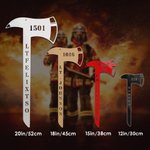 Personalised Multicolour Name Metal Sign Firefighter Axe with Text Christmas Ceremony Gift for Firefighter